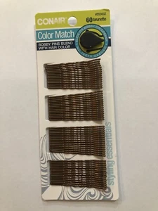 CONAIR STYLING ESSENTIALS BROWN BOBBY PINS 60 CT - Picture 1 of 2