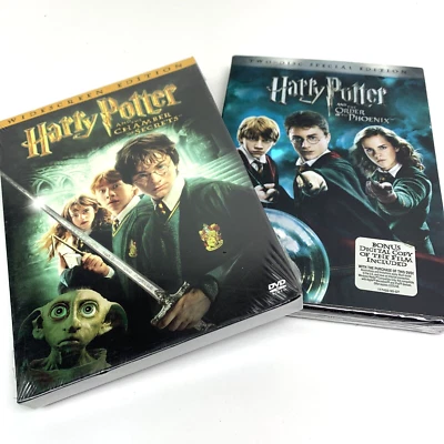 Harry Potter DVD Chamber of Secrets Order Of Phoenix 2 Disc Digital Sealed Wide - Image 1 of 4