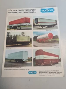 Poster Prospekt VANTTOOL Omnibuswerke und Fahrzeugbau Belgien Grosstransport - Bild 1 von 2