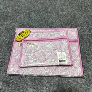 NEW NaRaYa Cosmic Toiletry Bag Pink Floral Set Zipper Closure - Picture 1 of 9
