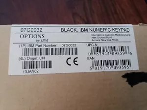 IBM 07G0032 Black, IBM Numeric Keypad. VINTAGE '02. FACTORY SEALED - Picture 1 of 4
