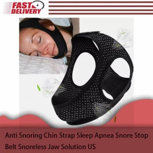 Anti Snoring Chin Strap Sleep Apnea Snore Stop Belt Snoreless Jaw Solution US - Picture 1 of 12