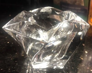 PARTYLITE WINDSWEPT UK 24% Heavy Crystal Votive Multisided Geometric Votive - Picture 1 of 2