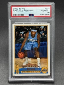 2003-04 Topps Basketball #223 Carmelo Anthony PSA 10 RC Denver Nuggets HOF - Bild 1 von 2