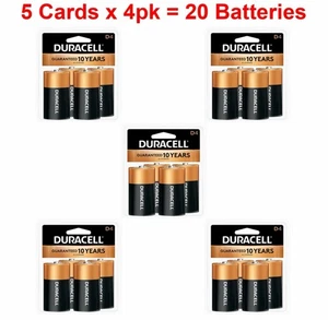 Paquete de 20 baterías alcalinas Duracell D tapa de cobre lote al por mayor D4 x5 - Imagen 1 de 3