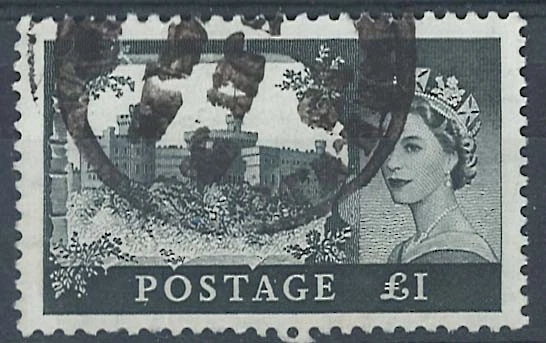 GB 1958 Castillos 1st De La Rue £1 usado gato £65 [ref 290/a12/5e0331] Foto 1 de 1