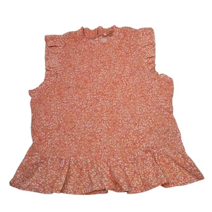 Camicia donna Goodthreads Georgette smocked-front con volant senza maniche floreale taglia M - Foto 1 di 12