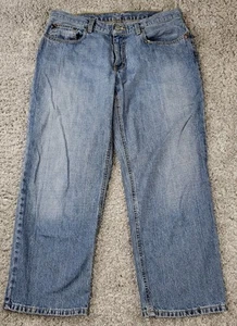 Vintage Ralph Lauren Polo Jeans Mid Rise Saturday Cropped Size 8 Blue Denim - Picture 1 of 8
