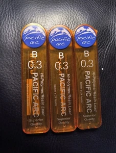 Pacific Arc Hi-Polymer Blei füllt 3 neue Packungen nach. gesamt-72 Leitungen 0,3 mm-B NOB - Bild 1 von 3