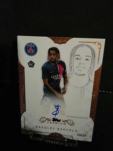 Bradley Barcola /25 OnCard Auto ROOKIE RC 2024 Topps PSG Black&White #PA-BB - Picture 1 of 2