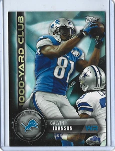 2015 Topps Calvin Johnson 1000 Yard Club Insert Card 🏈Detroit Lions🏈 - Foto 1 di 1