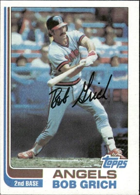 1982 Topps #284 Bob Grich California Angels - Image 1 of 2