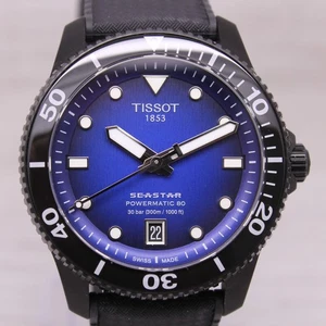 Tissot Seastar Powermatic 80 Mens Black PVD 40mm Automatic Divers Watch T120807A - Picture 1 of 11