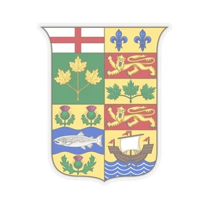 Arms of Canada 1868 (Canada) (Coat of Arms) STICKER Vinyl Kiss-Cut Decal - Picture 1 of 25
