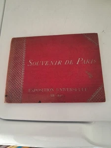 Souvenir de Paris Exposition Universelle de 1900, kleines gebundenes Buch, Lithographien - Bild 1 von 9