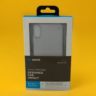 Funda Speck Presidio Stay Clear iPhone XR Transparente 8 pies Protección contra caídas Foto 1 de 4