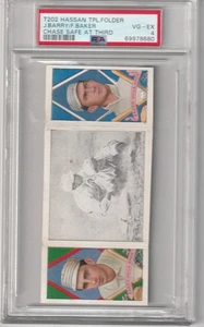 1912 T202 Hassan TPL. Folder, Barry/Baker, Chase Safe At Third, PSA VG-EX 4 - Bild 1 von 2