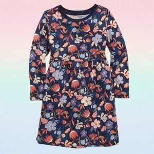 Old Navy Toddler Girls Patterned Jersey-Knit Long-Sleeve Dress Size 2T 3T 4T - Picture 1 of 1