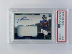 2021 Panini One Patch Auto #12 - Blue  Kadarius Toney #/75    Auto 9/PSA 9 - Picture 1 of 3