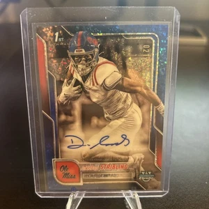 2025 Bowman U Chrome De’Zhaun Stribling #021/150 Blue Diamond 1st Auto Ole Miss - Picture 1 of 2