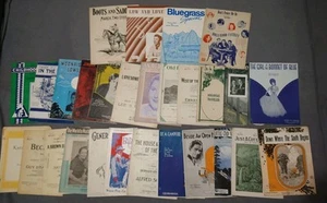 Vintage Sheet Music Lot Of 28 Mixed Songs Lot - Picture 1 of 5