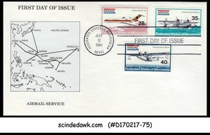 MICRONESIA - 1984 AIRMAIL SERVICE / AVIATION - 3V-  FDC - Picture 1 of 1