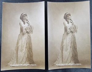 Early 1900s Photo Postcard Lot of 2 English Actress Lilian Booth Lydia Languish - Picture 1 of 3