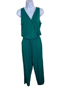 Kit and Ace Green Sleeveless Wrap Style Jumpsuit size XS Sleeveless Drawstring - Picture 1 of 19