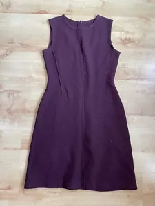 Hobbs Women's Purple 100% Wool Dress Uk 8 - Picture 1 of 7