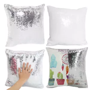 10PCS Mixed color Square Sublimation Blank Magic Swipe Pillow Cover Cushion Case - Picture 1 of 11