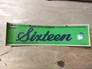Vintage Mid Century Ky-Ko House Address Numbers Spell out letters sixteen 16 - Picture 1 of 1