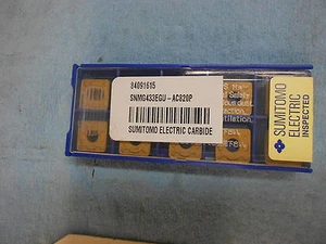 10 NEW SUMITOMO CARBIDE INSERTS SNMG 12 04 12N-GU SNMG 433 EGU AC820P 348 - Picture 1 of 2