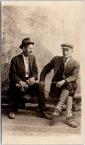 1914 RPPC Photo Postcard Old Duffers Spending Winter in Florida Lutz FL Studio - Picture 1 of 2