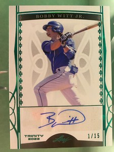 KC Royals Bobby Witt Jr Auto 1/15 2022 Leaf Trinity 