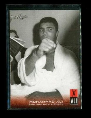 2010 LEAF Boxing Trading Card #95 MUHAMMAD ALI FIGHTING WITH A PUNCH - Image 1 of 2