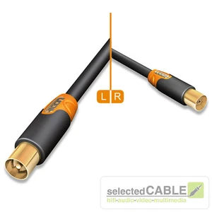 HICON Ergonómico Cable de Antena 10m 110dB TV Dvb-C Cable 10,00m HIE-AFAM-1000 - Picture 1 of 3