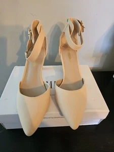 Women Low Stilettos Heel Dress Pump Ankle Strap Pointed Toe Wedding Pump Shoes - Picture 1 of 5