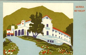 MALIBÚ, CALIFORNIA - RETIRO SERRA - POSTAL SERIGRAFÍA LINO - Imagen 1 de 2