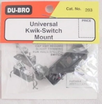 DuBro RC Remote Control Model Airplane Universal Kwik Switch Mount DUB203 203 - Image 1 of 3