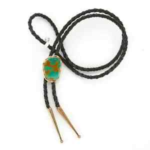 14k Gold & Turquoise Bolo Tie