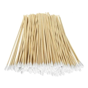 200 Pcs Count 6" Inch Long Cotton Swabs with Wooden Handles Cotton Tipped Applic - Picture 1 of 12