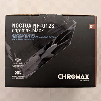 Noctua NH-U12S chromax.black dissipatore CPU 115X 1200 1700 1851 2066 AM4 AM5 - Immagine 1 di 4