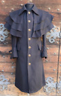 New Men's Dark Grey Wool Reproduction Early 19th Century Long Coat Fast Shipping