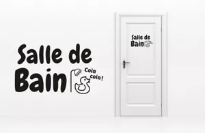1 Sticker Porte de Salle De Bain - 10 couleurs au choix - Foto 1 di 2