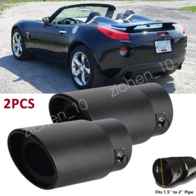 2PCS For PONTIAC SOLSTICE Exhaust Pipe Tip Rear Tail Throat Muffler Tailpipe Foto 1 de 4