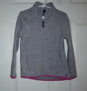 GIRL KID NAUTICA FULL-ZIP FLEECE JACKET SIGNATURE LOGO SIZE 5 - EXCELLENT ++ - Picture 1 of 7