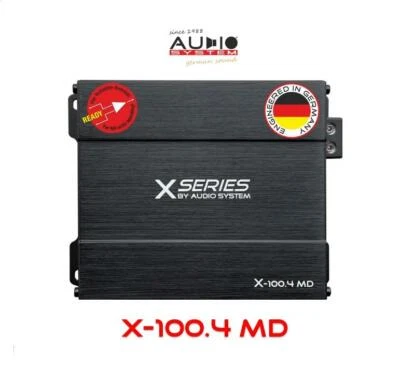 AUDIO SYSTEM X-100.4 MD 4-Kanal MICRO Mini Verstärker 600 Watt - Bild 1 von 4