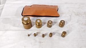 Vintage OHaus Wiege Kalibrierset Messing Gewicht Set - Bild 1 von 4