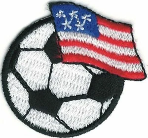 Soccer Football United States American US Flag Embroidery Patch - Picture 1 of 1