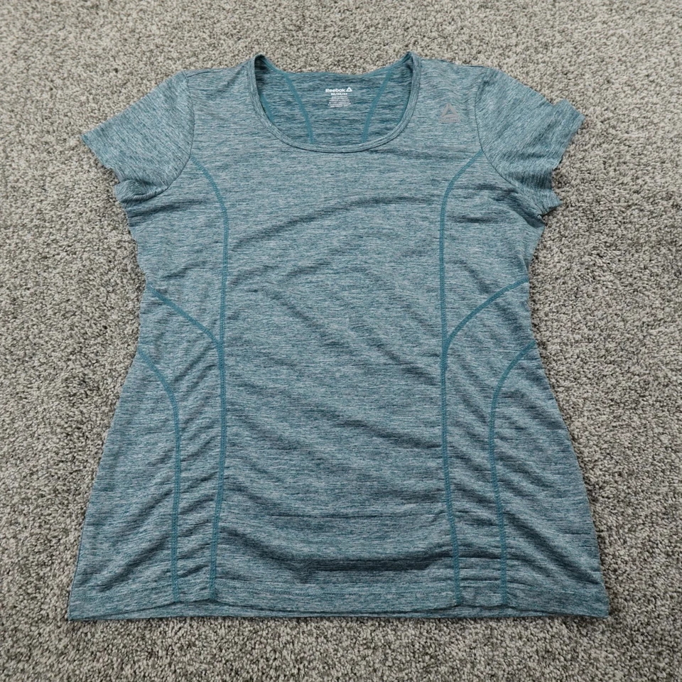 Camisa Reebok Mujer M Azul Rendimiento Entrenamiento Correr Gimnasio Atlético Entrenamiento Activo Foto 1 de 4